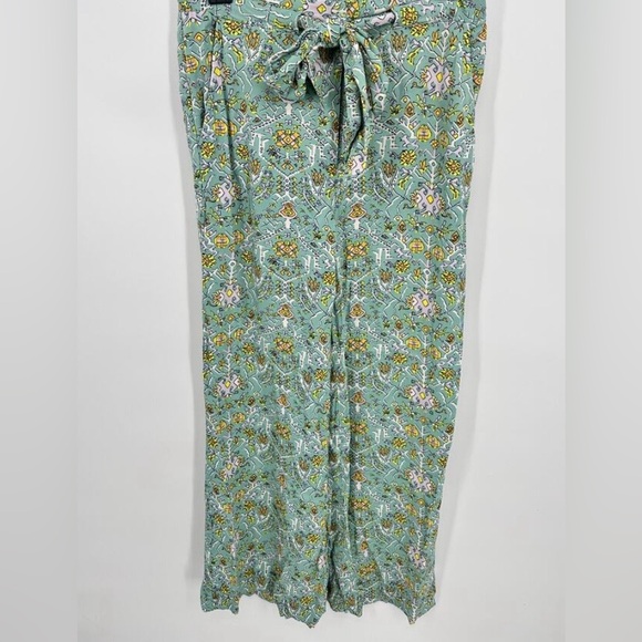 NEW ♥️ Anthropologie Maeve Green Floral Pants - Picture 3 of 15